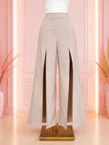 Pantalón Wide Leg con Abertura Frontal
