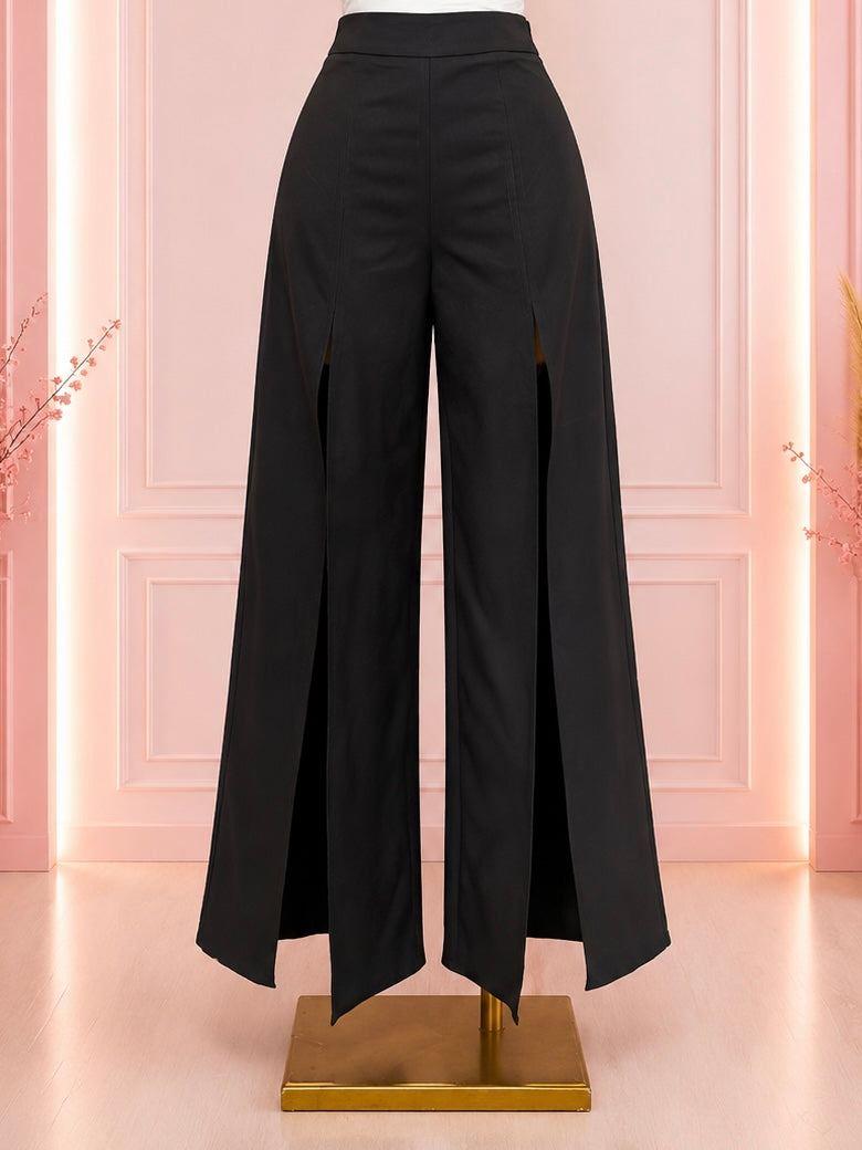 Pantalón Wide Leg con Abertura Frontal