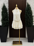 Halter Crinkle Mini con Volantes