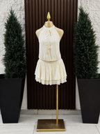 Halter Crinkle Mini con Volantes