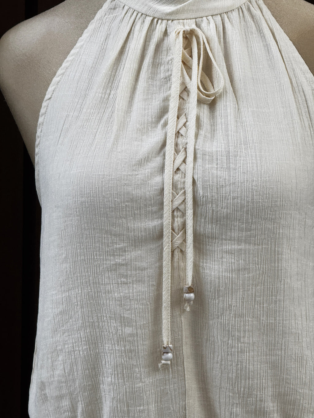 Halter Crinkle Mini con Volantes