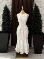 Sirena Blanco Maxi con Lentejuelas y Pedrería