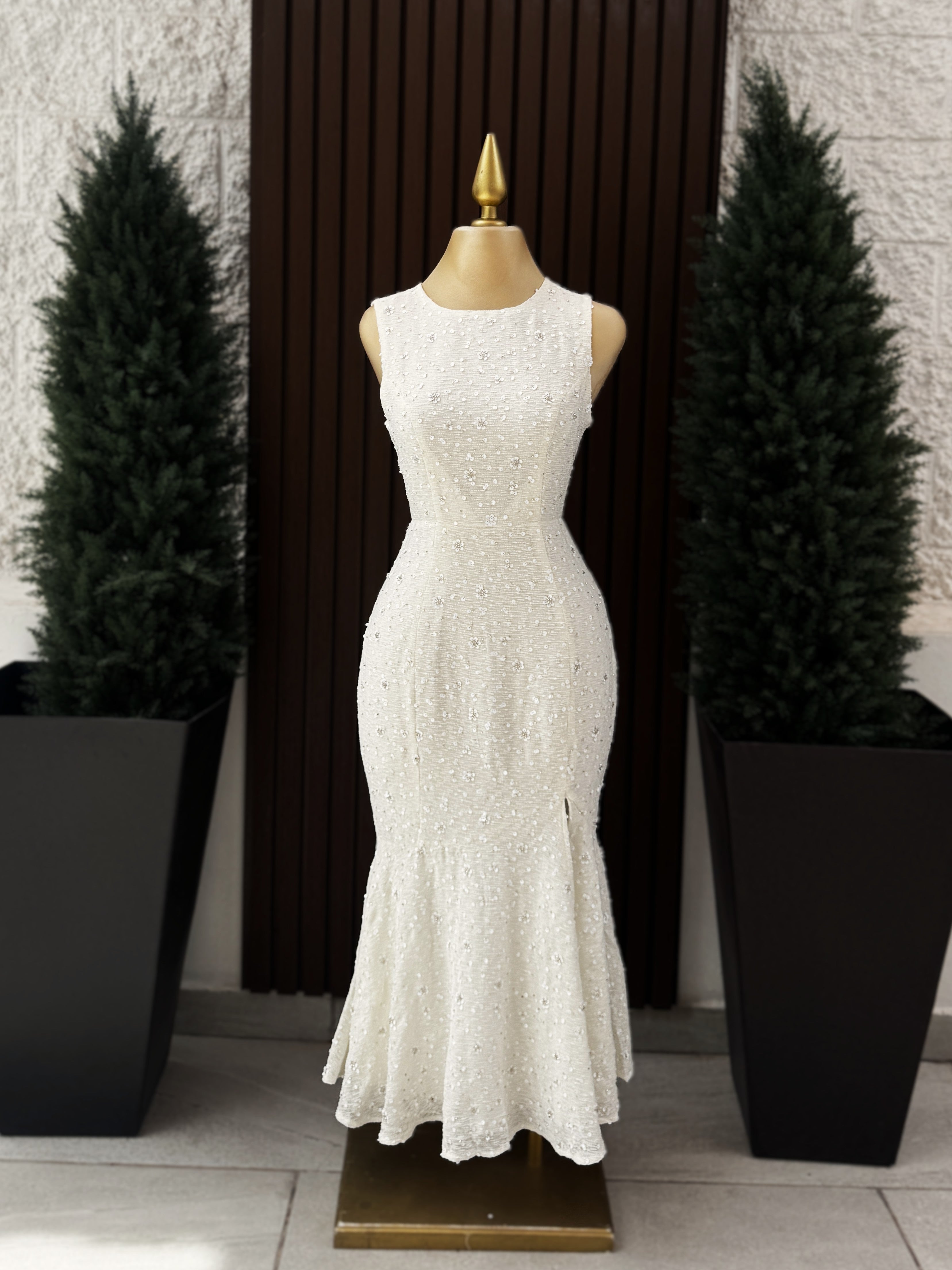 Sirena Blanco Maxi con Lentejuelas y Pedrería