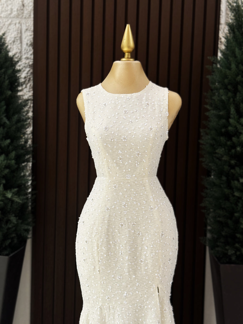 Sirena Blanco Maxi con Lentejuelas y Pedrería