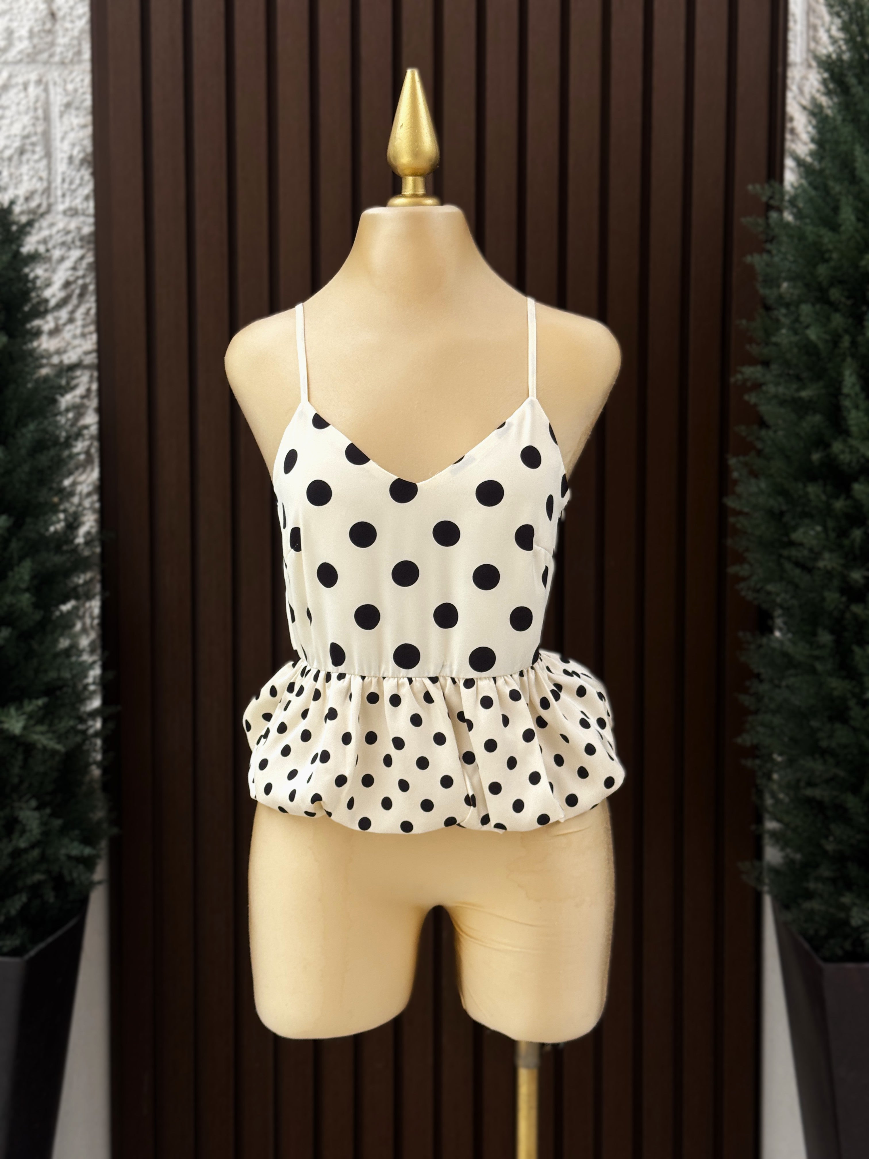 Top Peplum Lunares