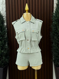 Conjunto Safari Verde Menta