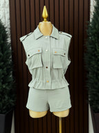 Conjunto Safari Verde Menta