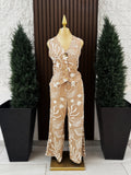 Conjunto Floral Bordado
