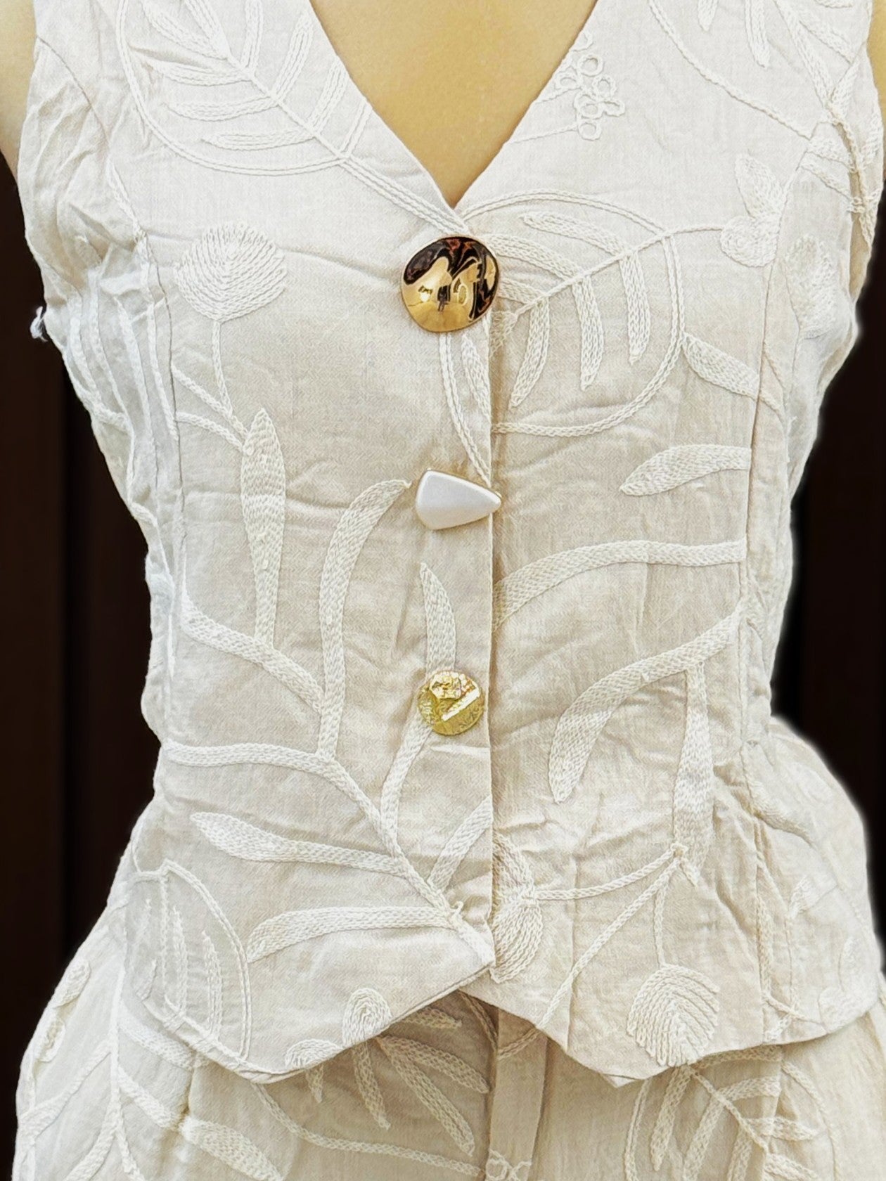 Conjunto Floral Bordado