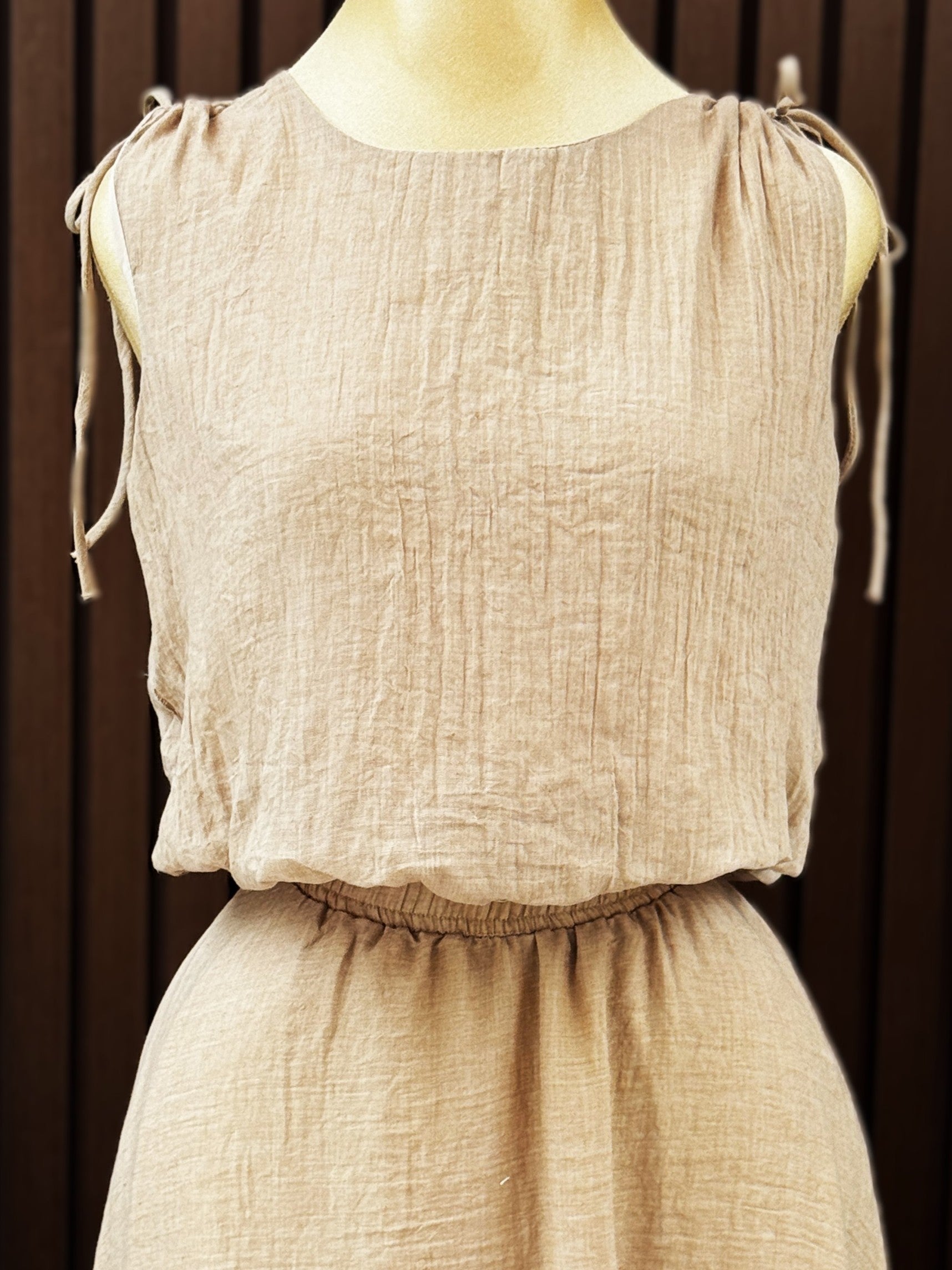 Conjunto Lino Maxi con Amarre en Hombros