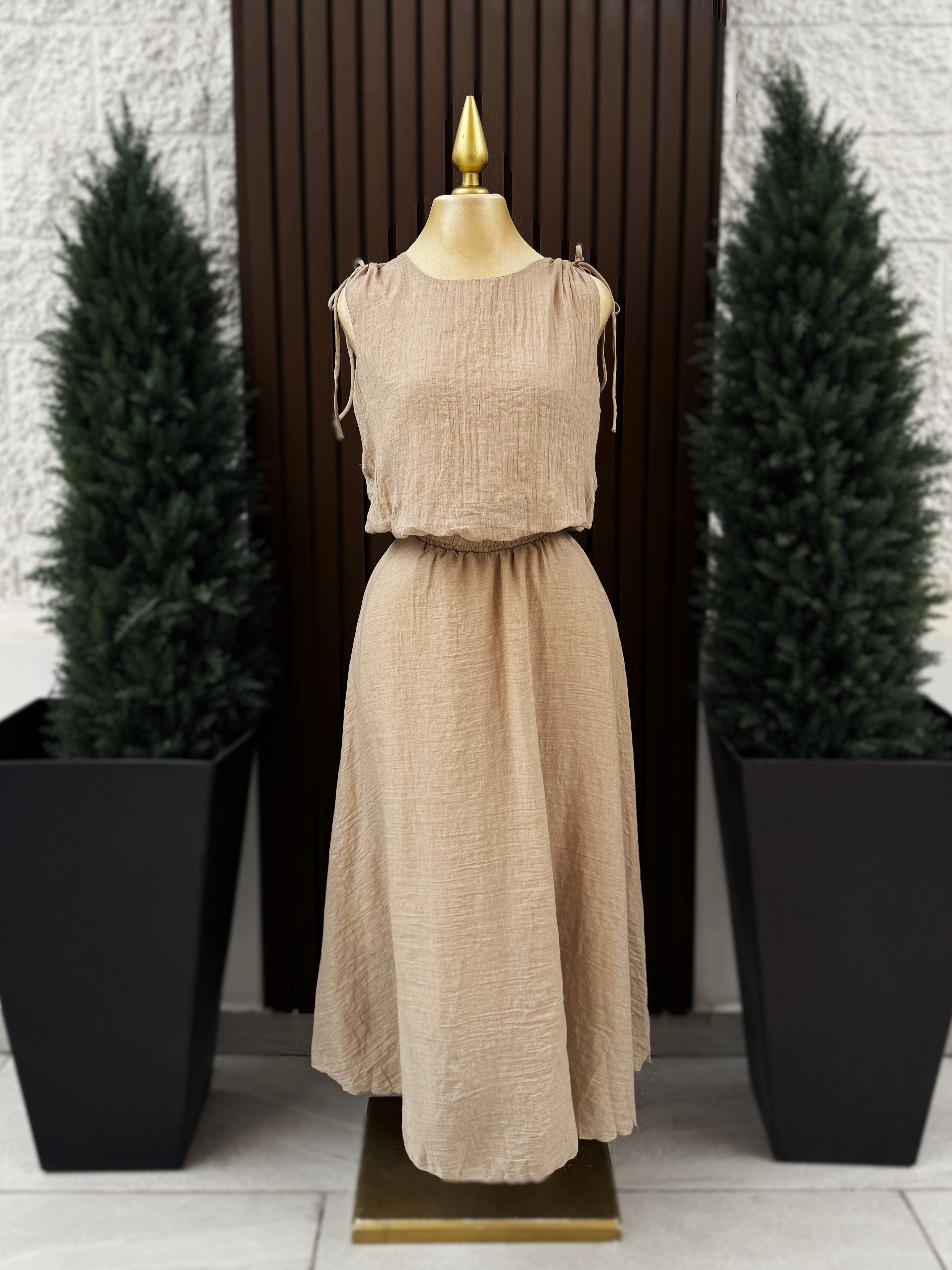 Conjunto Lino Maxi con Amarre en Hombros