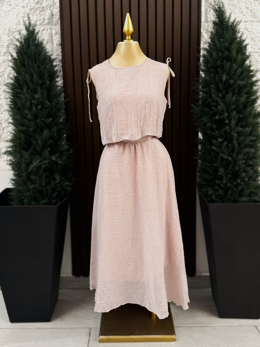 Conjunto Lino Maxi con Amarre en Hombros