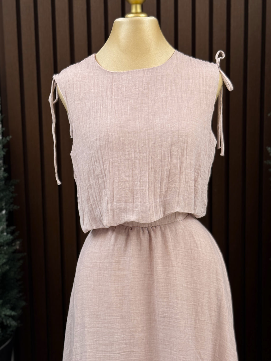 Conjunto Lino Maxi con Amarre en Hombros