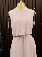 Conjunto Lino Maxi con Amarre en Hombros
