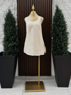 Lino Nude Mini con Bordado