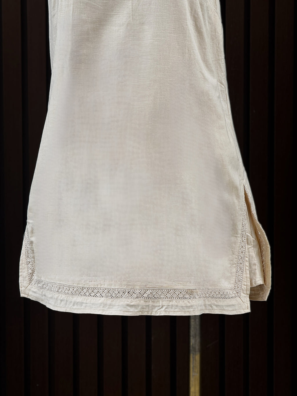 Lino Nude Mini con Bordado
